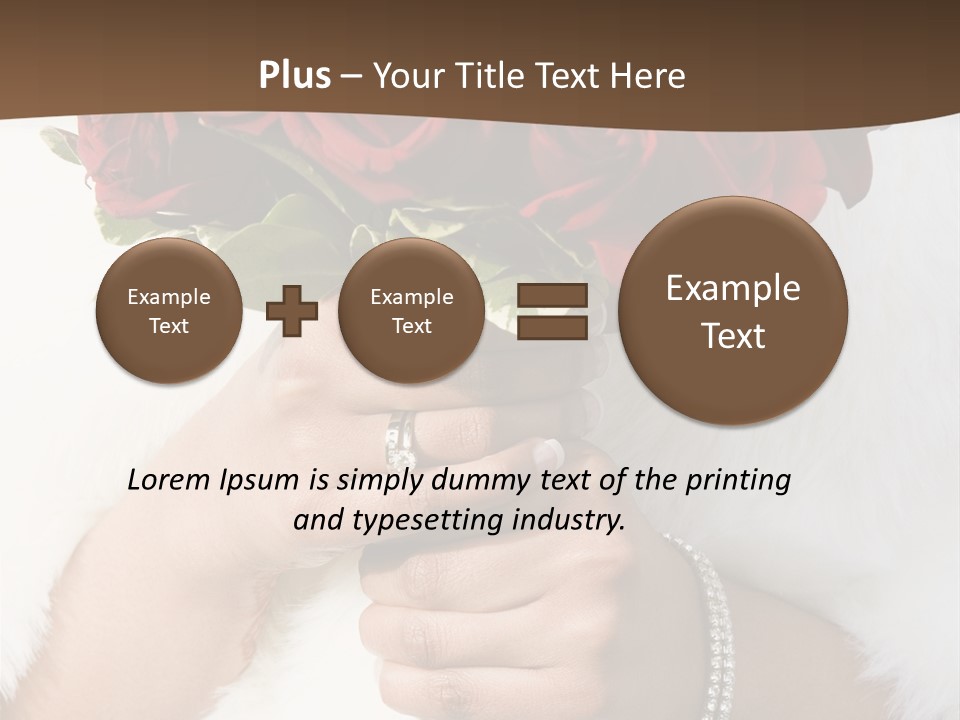 Winter Bride In Beautirul Fur Shawl Holding Bouquet Of Red Roses PowerPoint Template