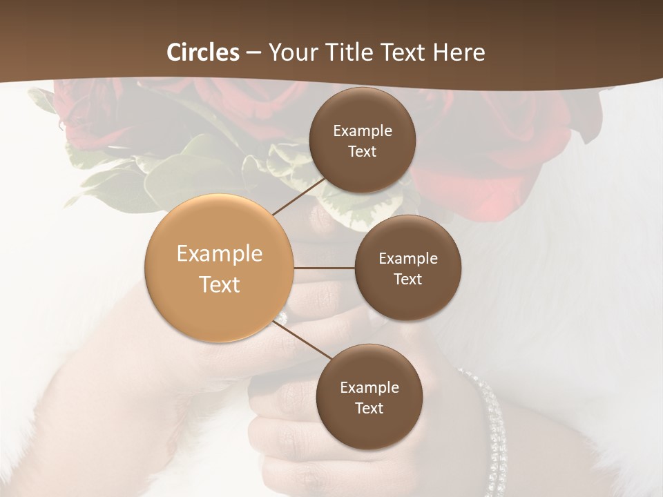 Winter Bride In Beautirul Fur Shawl Holding Bouquet Of Red Roses PowerPoint Template