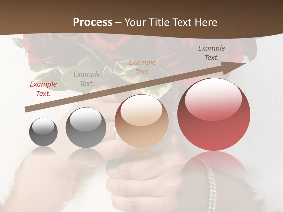 Winter Bride In Beautirul Fur Shawl Holding Bouquet Of Red Roses PowerPoint Template