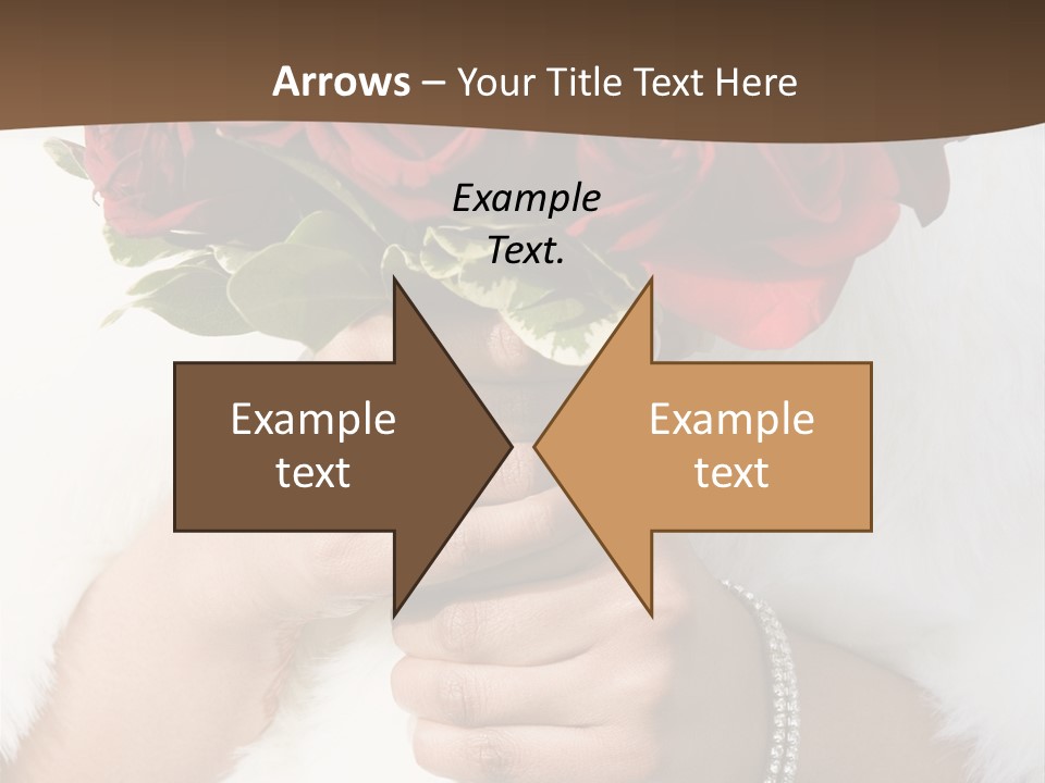 Winter Bride In Beautirul Fur Shawl Holding Bouquet Of Red Roses PowerPoint Template