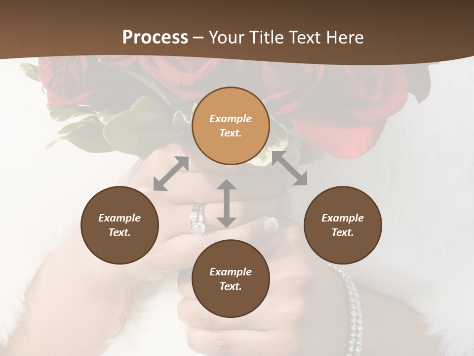 Winter Bride In Beautirul Fur Shawl Holding Bouquet Of Red Roses PowerPoint Template