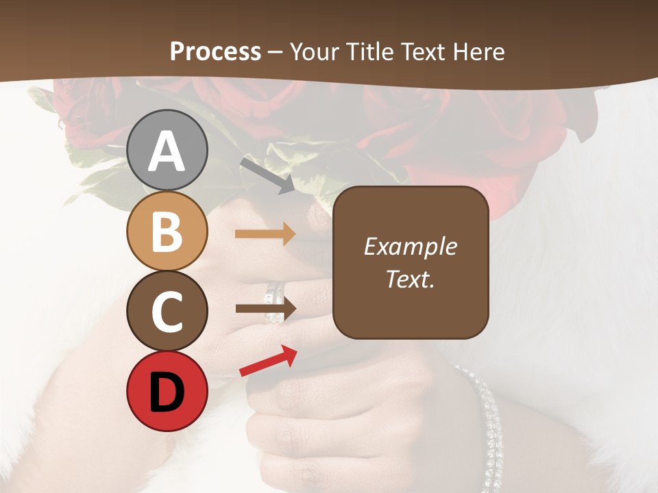 Winter Bride In Beautirul Fur Shawl Holding Bouquet Of Red Roses PowerPoint Template