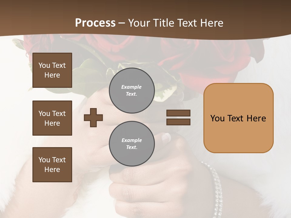 Winter Bride In Beautirul Fur Shawl Holding Bouquet Of Red Roses PowerPoint Template