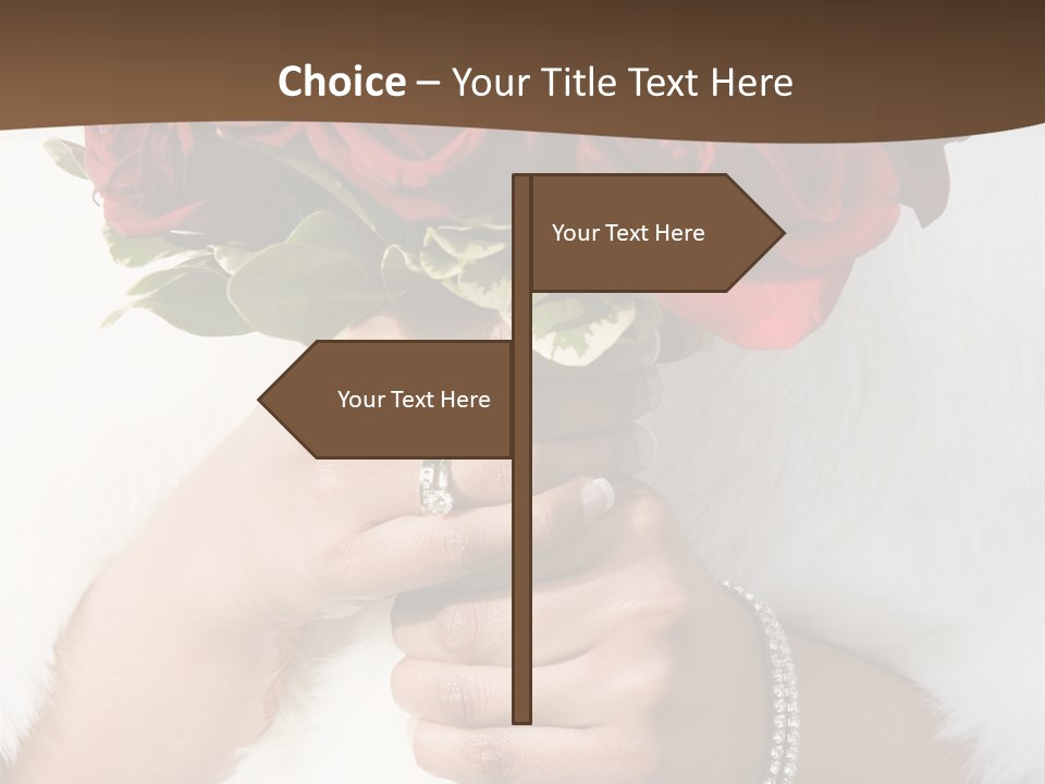 Winter Bride In Beautirul Fur Shawl Holding Bouquet Of Red Roses PowerPoint Template