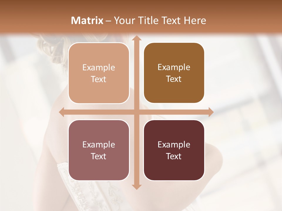 Hands Of A Person Dressing A Bride On Her Wedding Day. PowerPoint Template