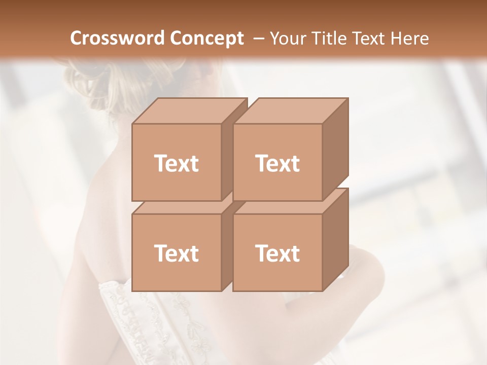 Hands Of A Person Dressing A Bride On Her Wedding Day. PowerPoint Template