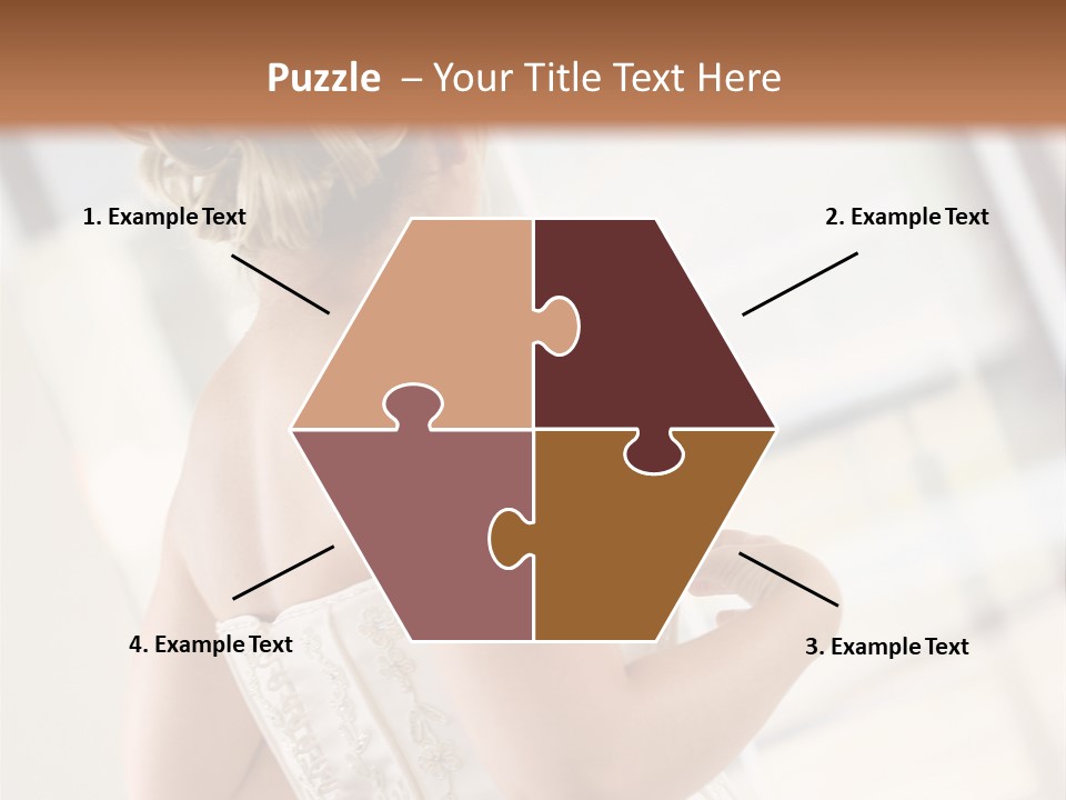 Hands Of A Person Dressing A Bride On Her Wedding Day. PowerPoint Template