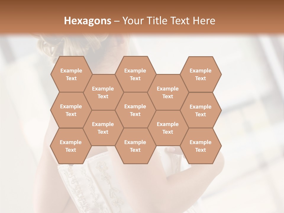 Hands Of A Person Dressing A Bride On Her Wedding Day. PowerPoint Template