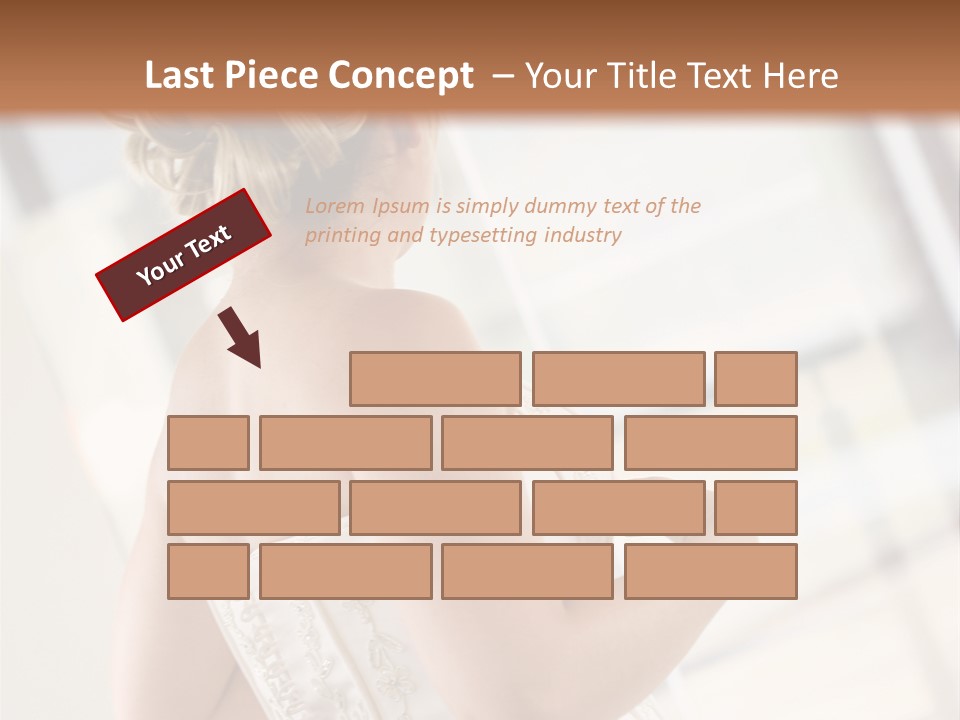 Hands Of A Person Dressing A Bride On Her Wedding Day. PowerPoint Template