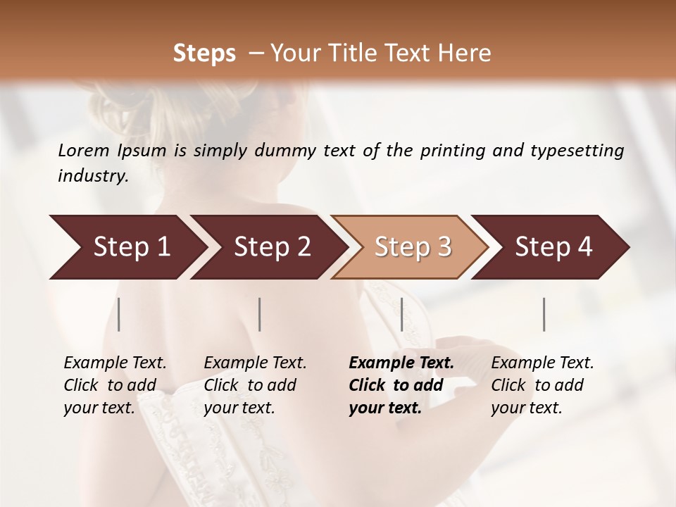 Hands Of A Person Dressing A Bride On Her Wedding Day. PowerPoint Template