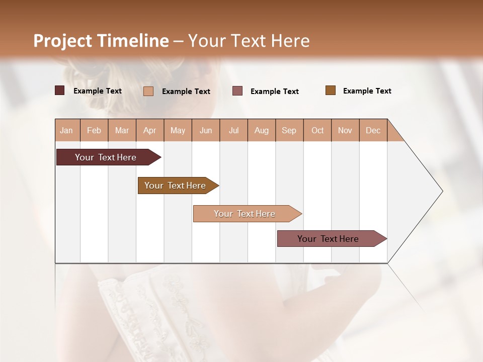 Hands Of A Person Dressing A Bride On Her Wedding Day. PowerPoint Template
