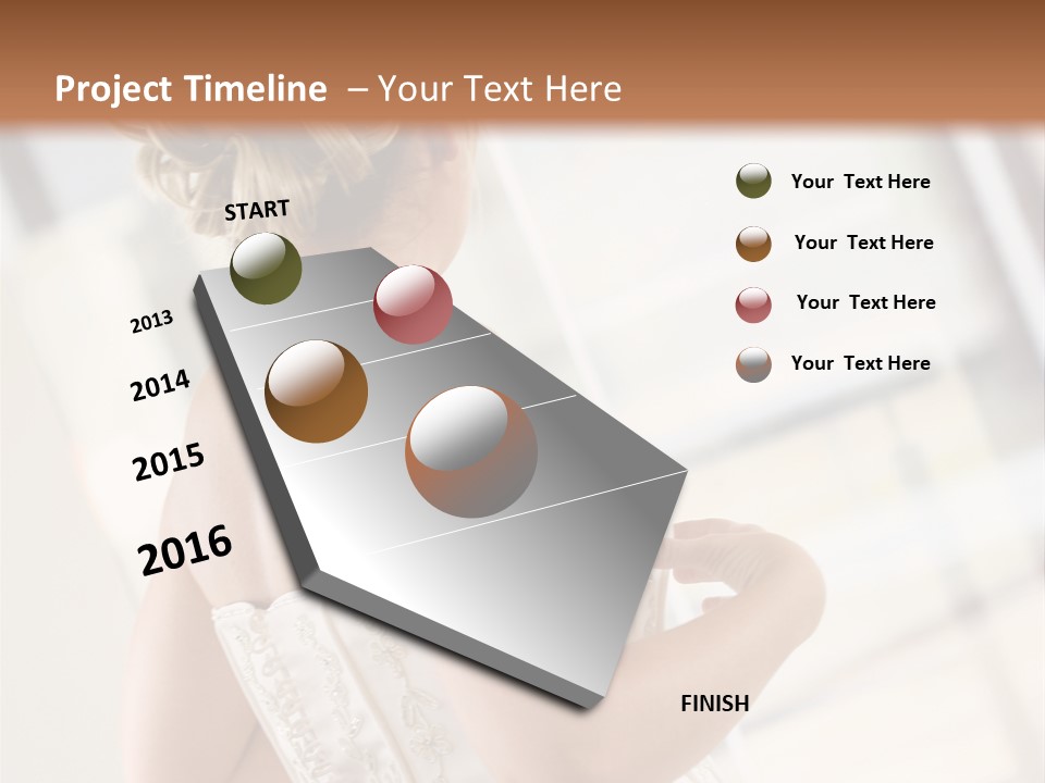 Hands Of A Person Dressing A Bride On Her Wedding Day. PowerPoint Template