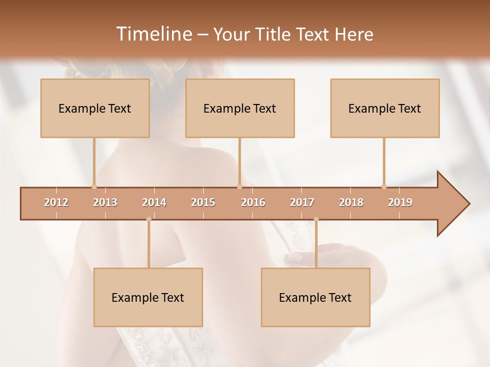 Hands Of A Person Dressing A Bride On Her Wedding Day. PowerPoint Template