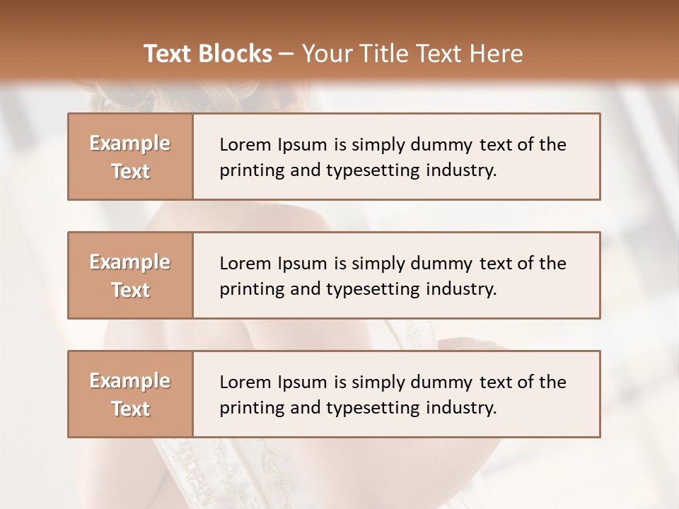 Hands Of A Person Dressing A Bride On Her Wedding Day. PowerPoint Template