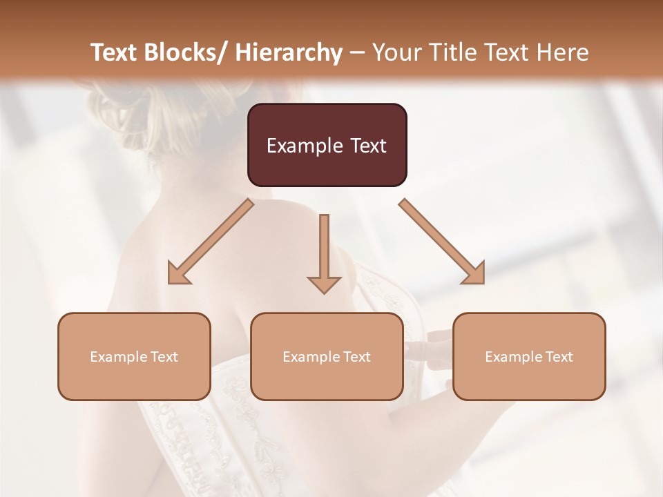 Hands Of A Person Dressing A Bride On Her Wedding Day. PowerPoint Template