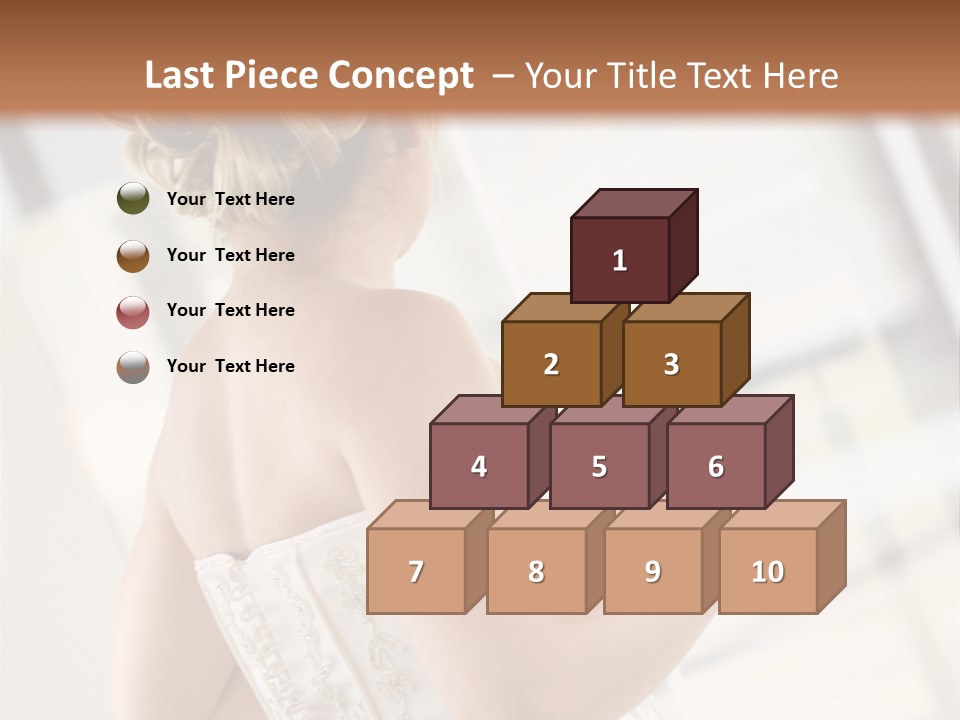 Hands Of A Person Dressing A Bride On Her Wedding Day. PowerPoint Template