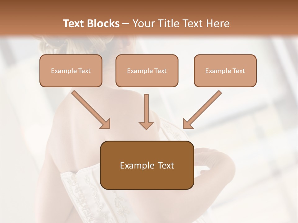 Hands Of A Person Dressing A Bride On Her Wedding Day. PowerPoint Template