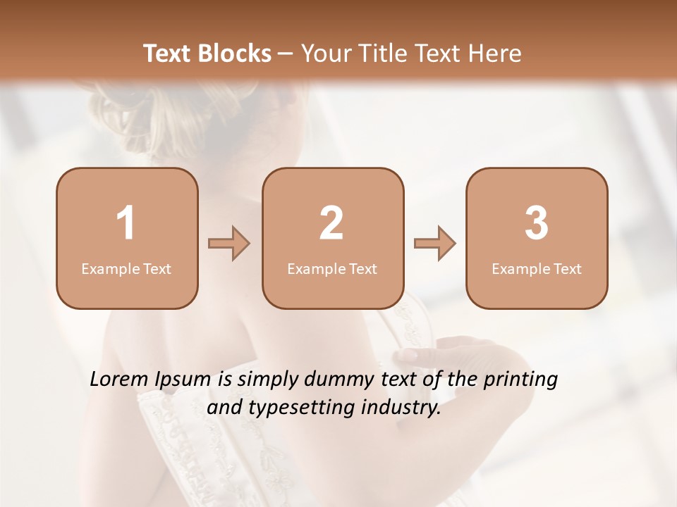 Hands Of A Person Dressing A Bride On Her Wedding Day. PowerPoint Template