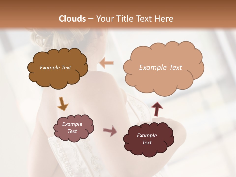 Hands Of A Person Dressing A Bride On Her Wedding Day. PowerPoint Template