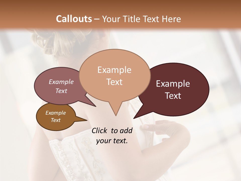 Hands Of A Person Dressing A Bride On Her Wedding Day. PowerPoint Template