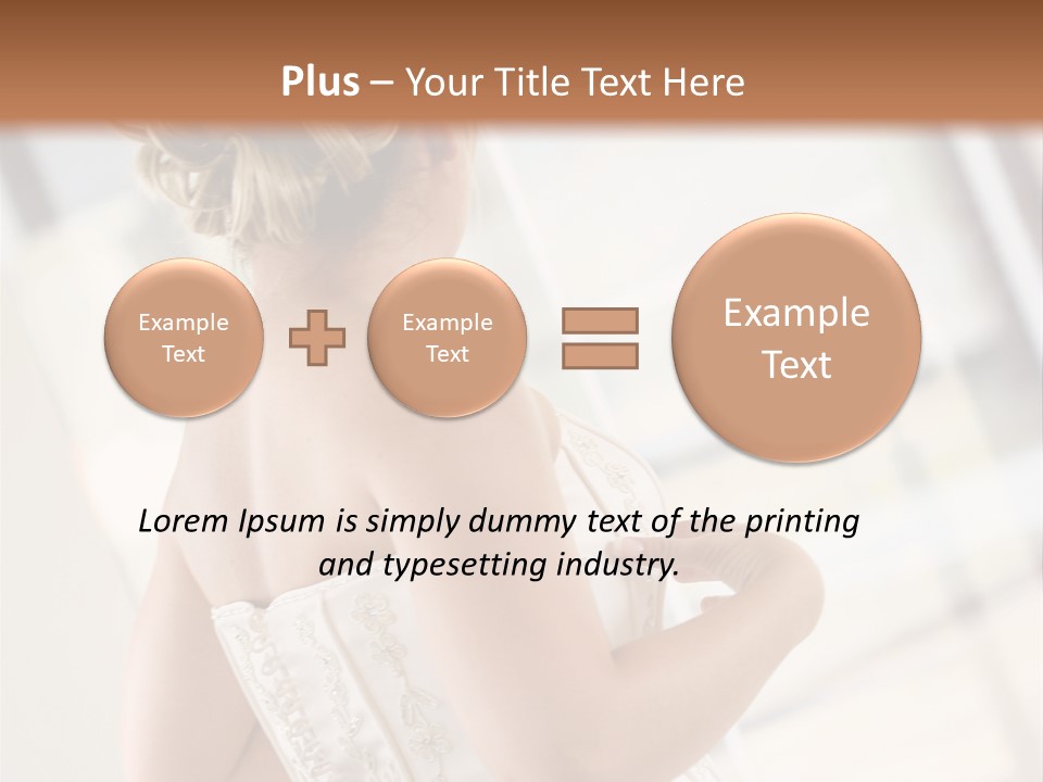 Hands Of A Person Dressing A Bride On Her Wedding Day. PowerPoint Template