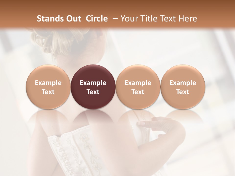 Hands Of A Person Dressing A Bride On Her Wedding Day. PowerPoint Template