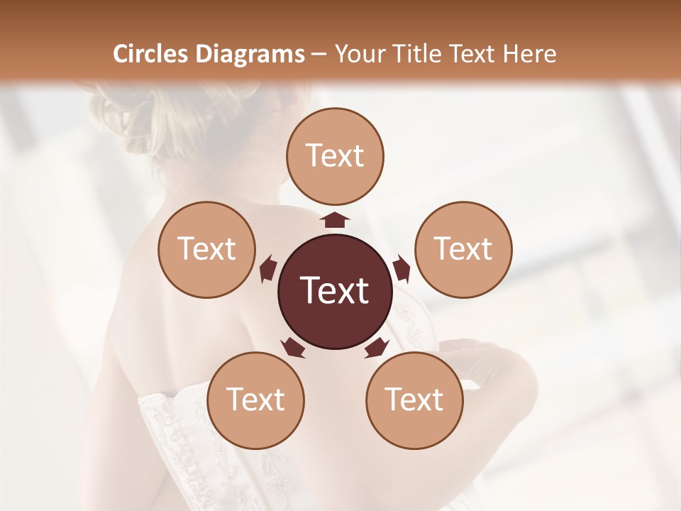 Hands Of A Person Dressing A Bride On Her Wedding Day. PowerPoint Template