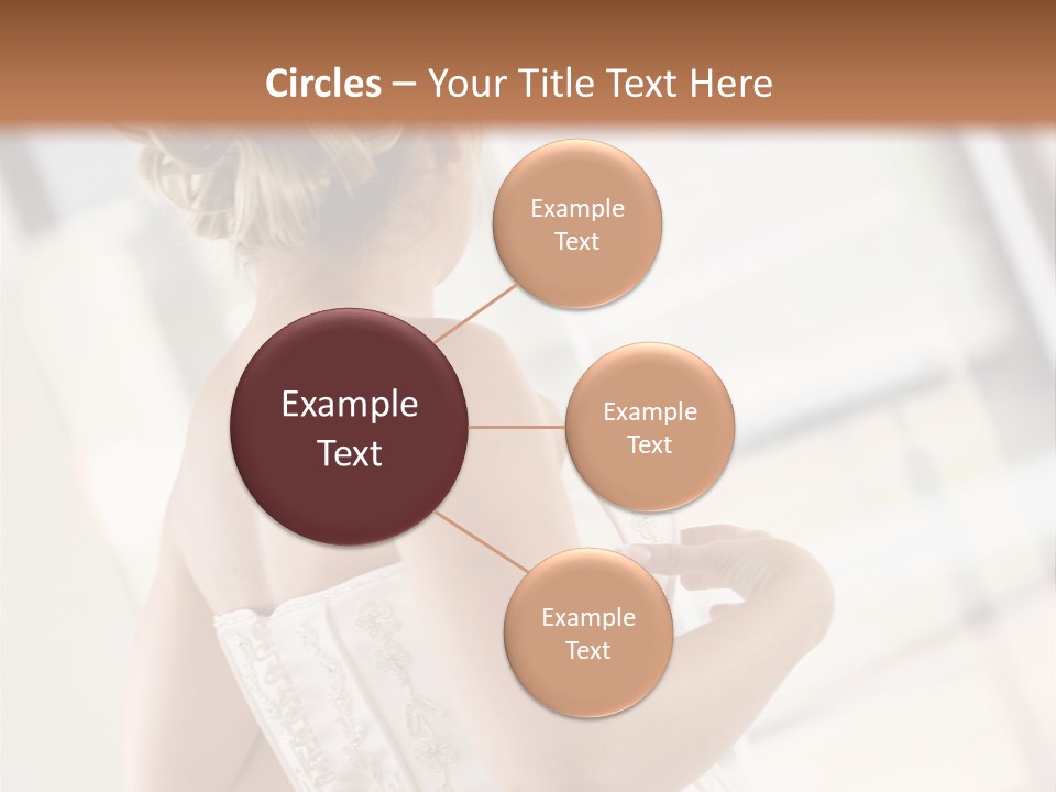 Hands Of A Person Dressing A Bride On Her Wedding Day. PowerPoint Template