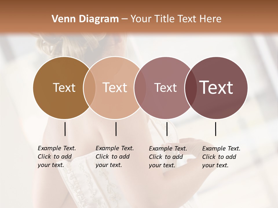 Hands Of A Person Dressing A Bride On Her Wedding Day. PowerPoint Template