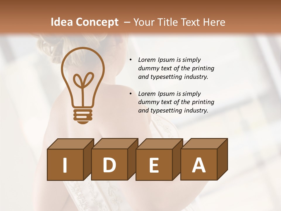 Hands Of A Person Dressing A Bride On Her Wedding Day. PowerPoint Template