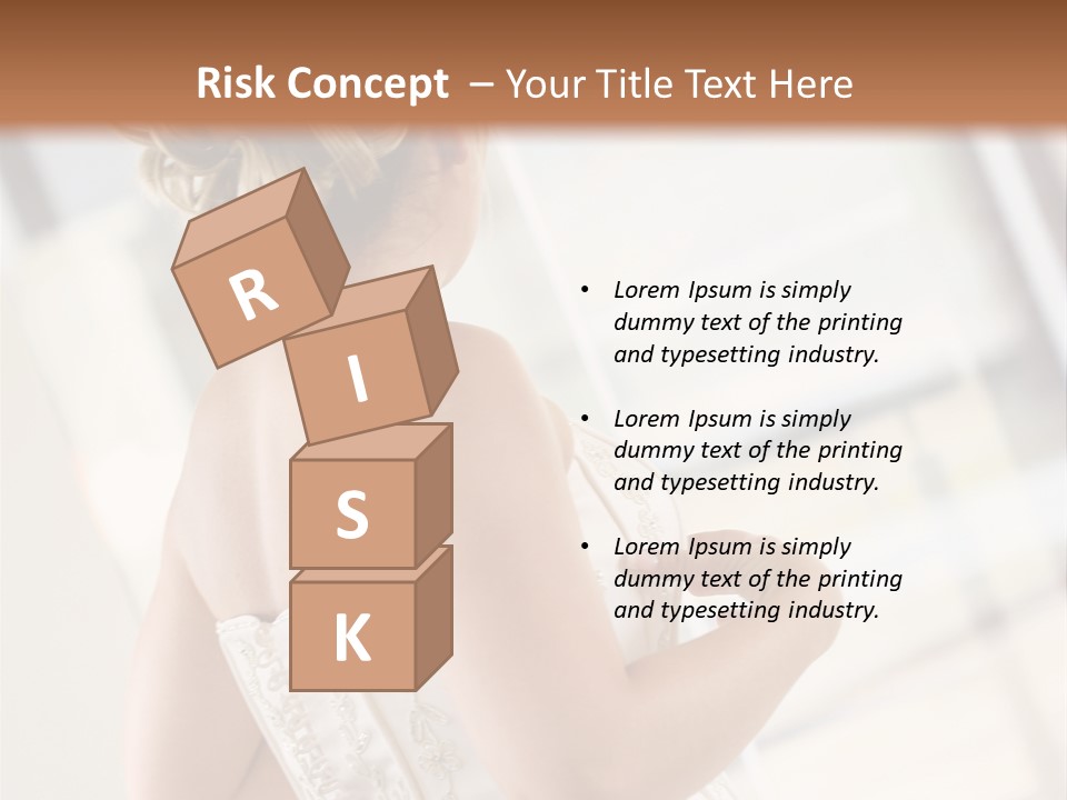 Hands Of A Person Dressing A Bride On Her Wedding Day. PowerPoint Template