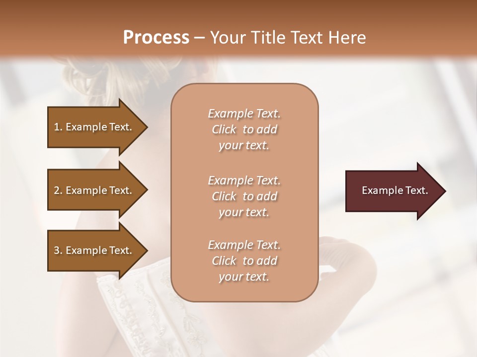 Hands Of A Person Dressing A Bride On Her Wedding Day. PowerPoint Template
