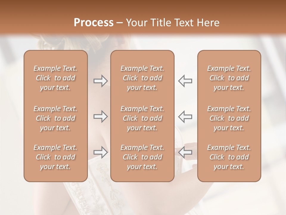 Hands Of A Person Dressing A Bride On Her Wedding Day. PowerPoint Template