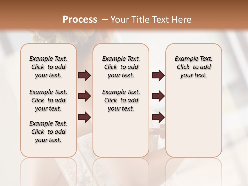 Hands Of A Person Dressing A Bride On Her Wedding Day. PowerPoint Template