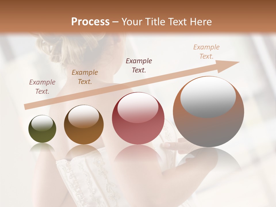 Hands Of A Person Dressing A Bride On Her Wedding Day. PowerPoint Template