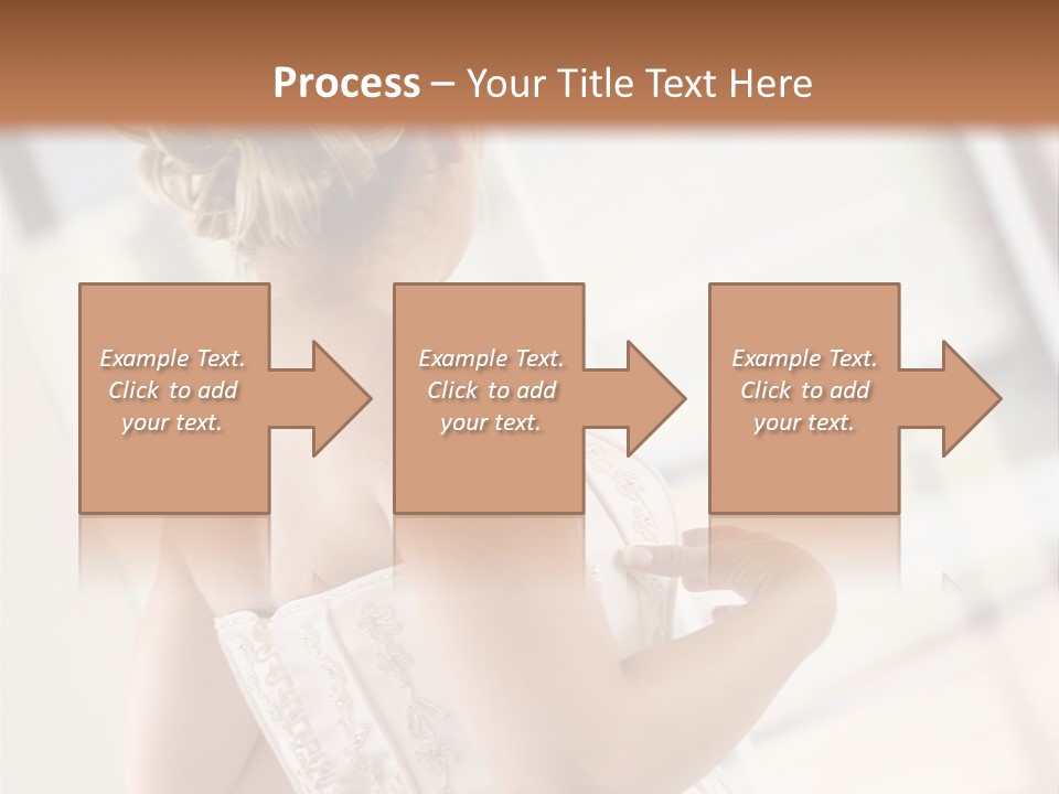 Hands Of A Person Dressing A Bride On Her Wedding Day. PowerPoint Template