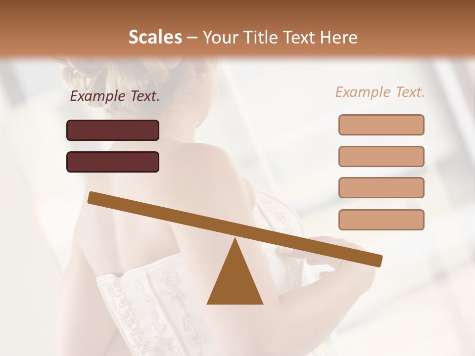 Hands Of A Person Dressing A Bride On Her Wedding Day. PowerPoint Template