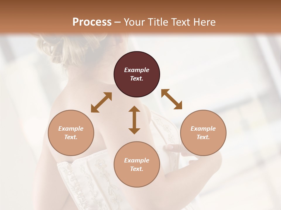 Hands Of A Person Dressing A Bride On Her Wedding Day. PowerPoint Template