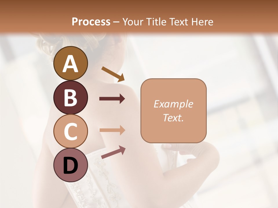 Hands Of A Person Dressing A Bride On Her Wedding Day. PowerPoint Template