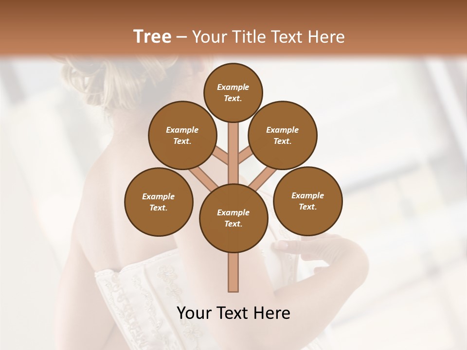 Hands Of A Person Dressing A Bride On Her Wedding Day. PowerPoint Template