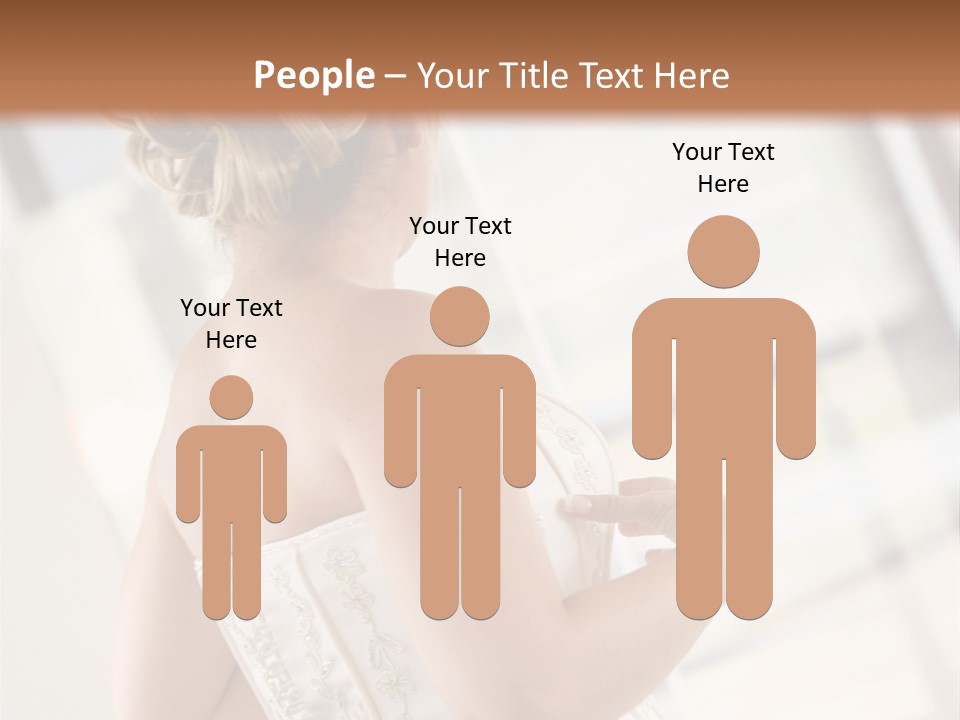 Hands Of A Person Dressing A Bride On Her Wedding Day. PowerPoint Template