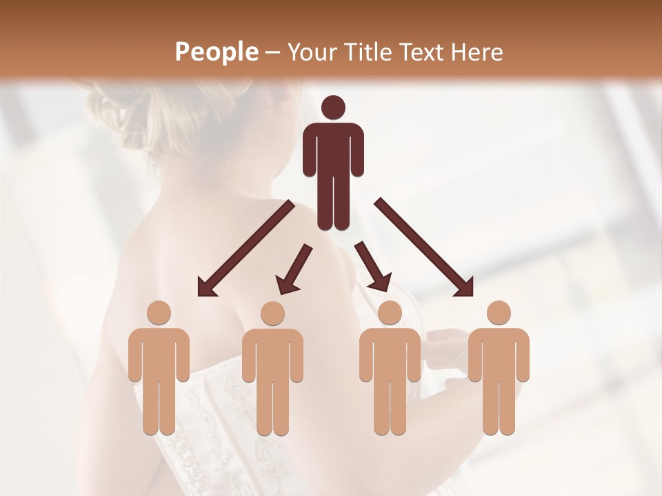 Hands Of A Person Dressing A Bride On Her Wedding Day. PowerPoint Template