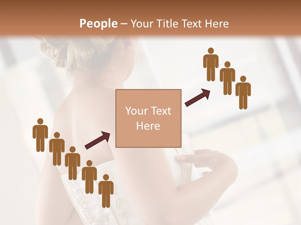 Hands Of A Person Dressing A Bride On Her Wedding Day. PowerPoint Template