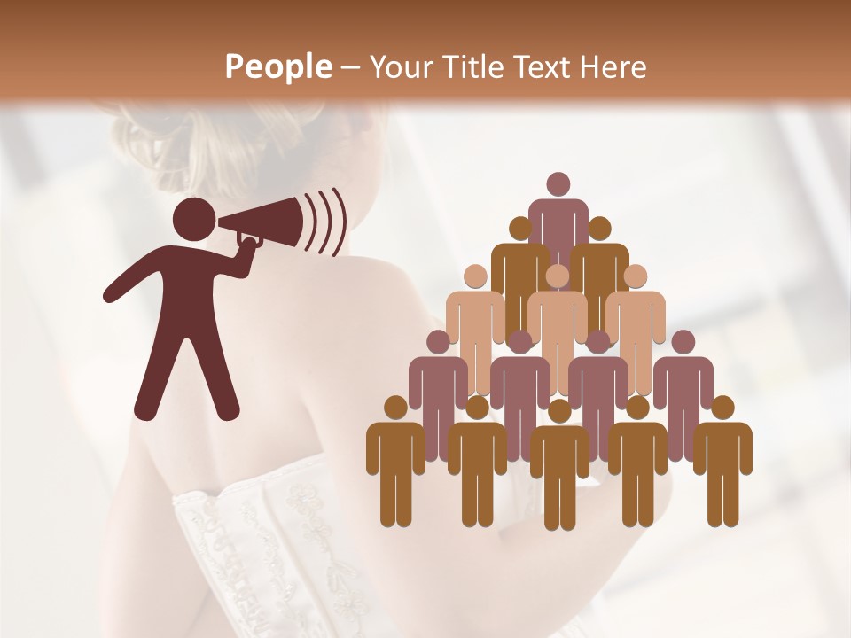 Hands Of A Person Dressing A Bride On Her Wedding Day. PowerPoint Template