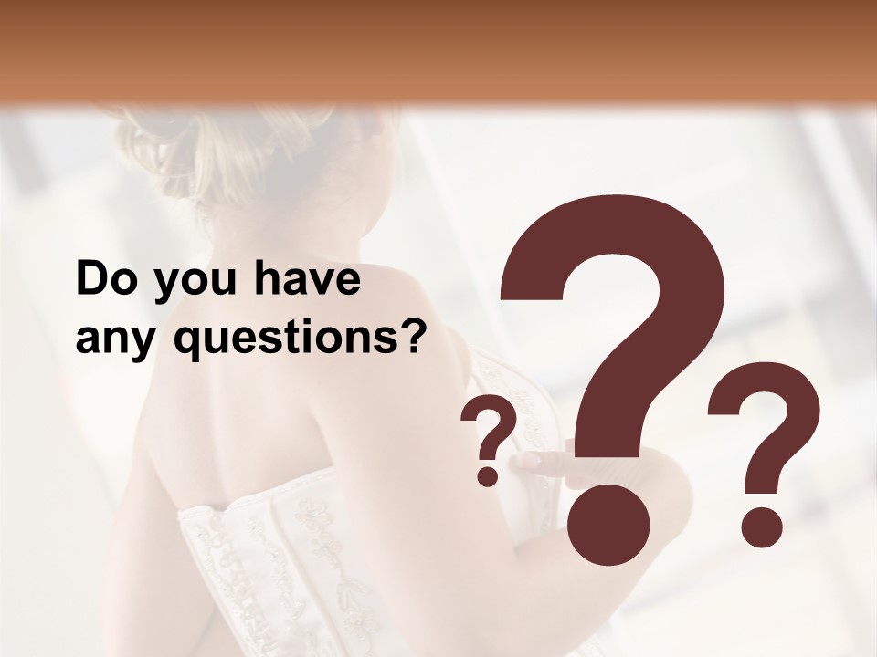 Hands Of A Person Dressing A Bride On Her Wedding Day. PowerPoint Template