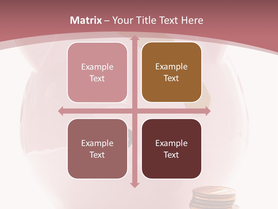 Piggy Bank With Band-Aid. Symbolizes Health-Care Costs PowerPoint Template