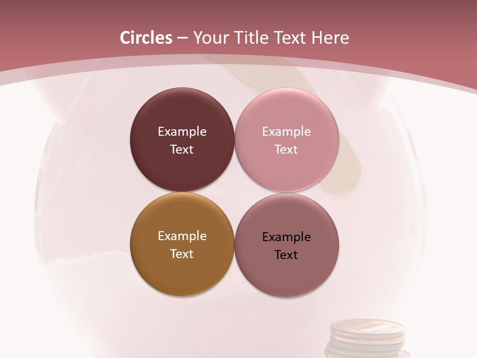 Piggy Bank With Band-Aid. Symbolizes Health-Care Costs PowerPoint Template