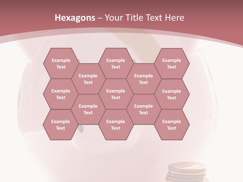 Piggy Bank With Band-Aid. Symbolizes Health-Care Costs PowerPoint Template