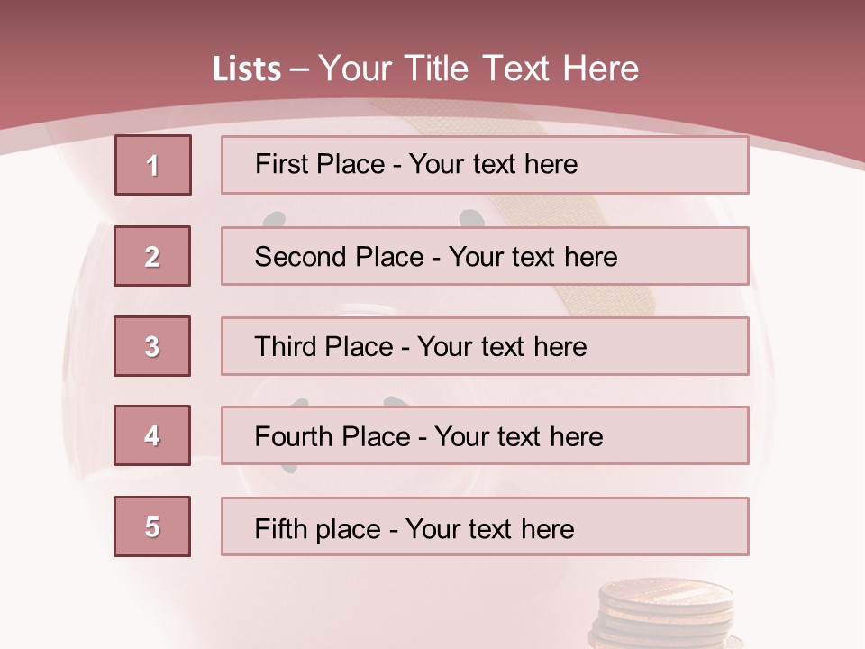 Piggy Bank With Band-Aid. Symbolizes Health-Care Costs PowerPoint Template