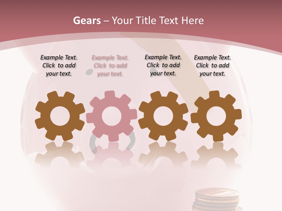 Piggy Bank With Band-Aid. Symbolizes Health-Care Costs PowerPoint Template